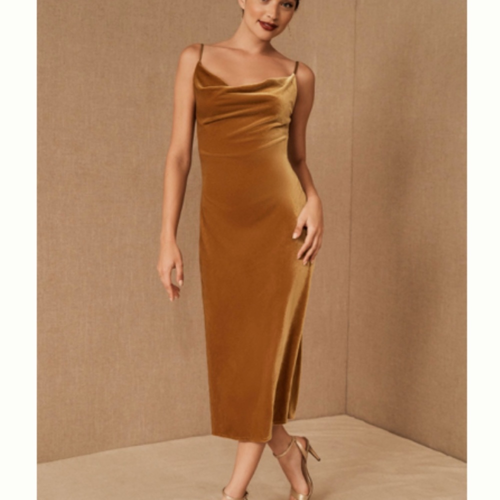 Jenny Yoo Bentley Velvet Midi Dress BHLDN NWT